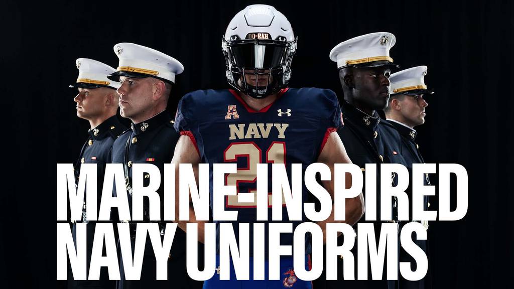 The story behind the Navy's Marine-inspired football uniforms