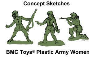 Missing in action: Classic green Army men still have no women