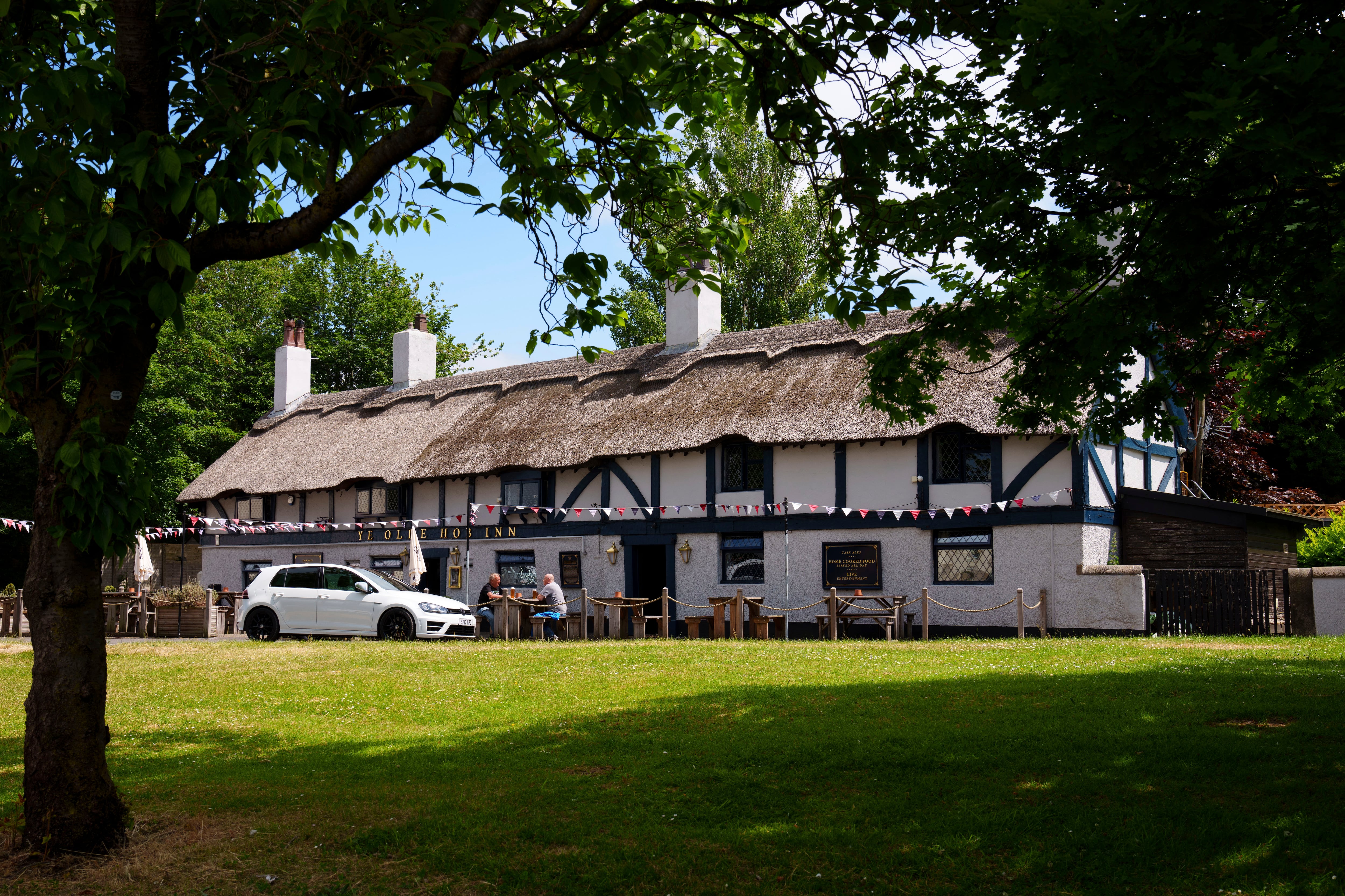 A general view shows the Ye Olde Hob Inn in Bamber Bridge near Preston, England, Wednesday, June 7, 2023.