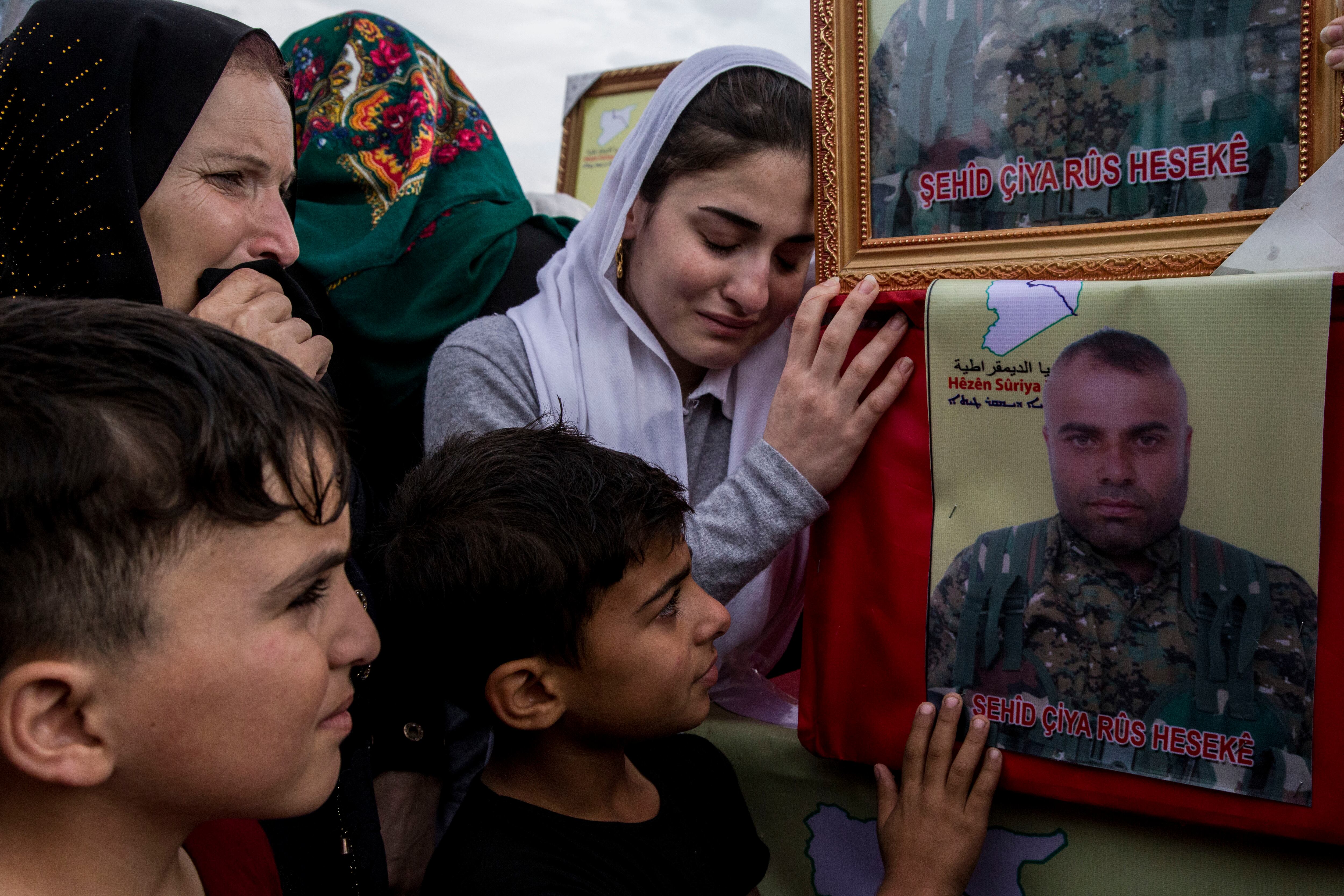 funerls of Syrian Democratic Forces fighters