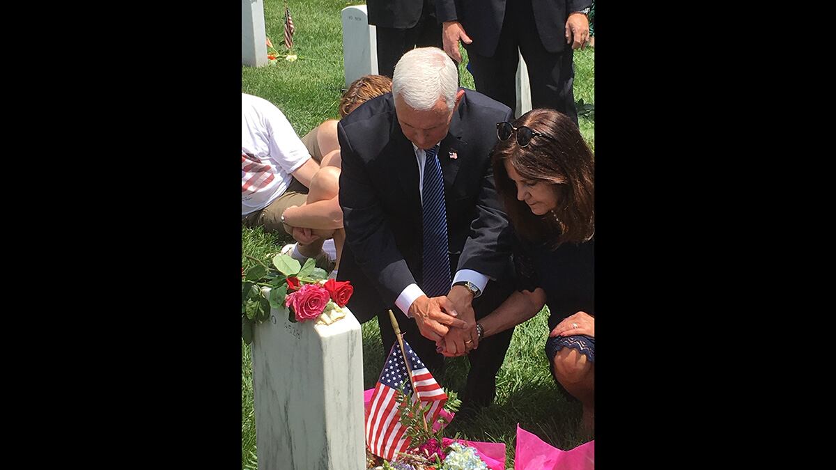 Mike and Karen Pence at Arlington National Cemetery