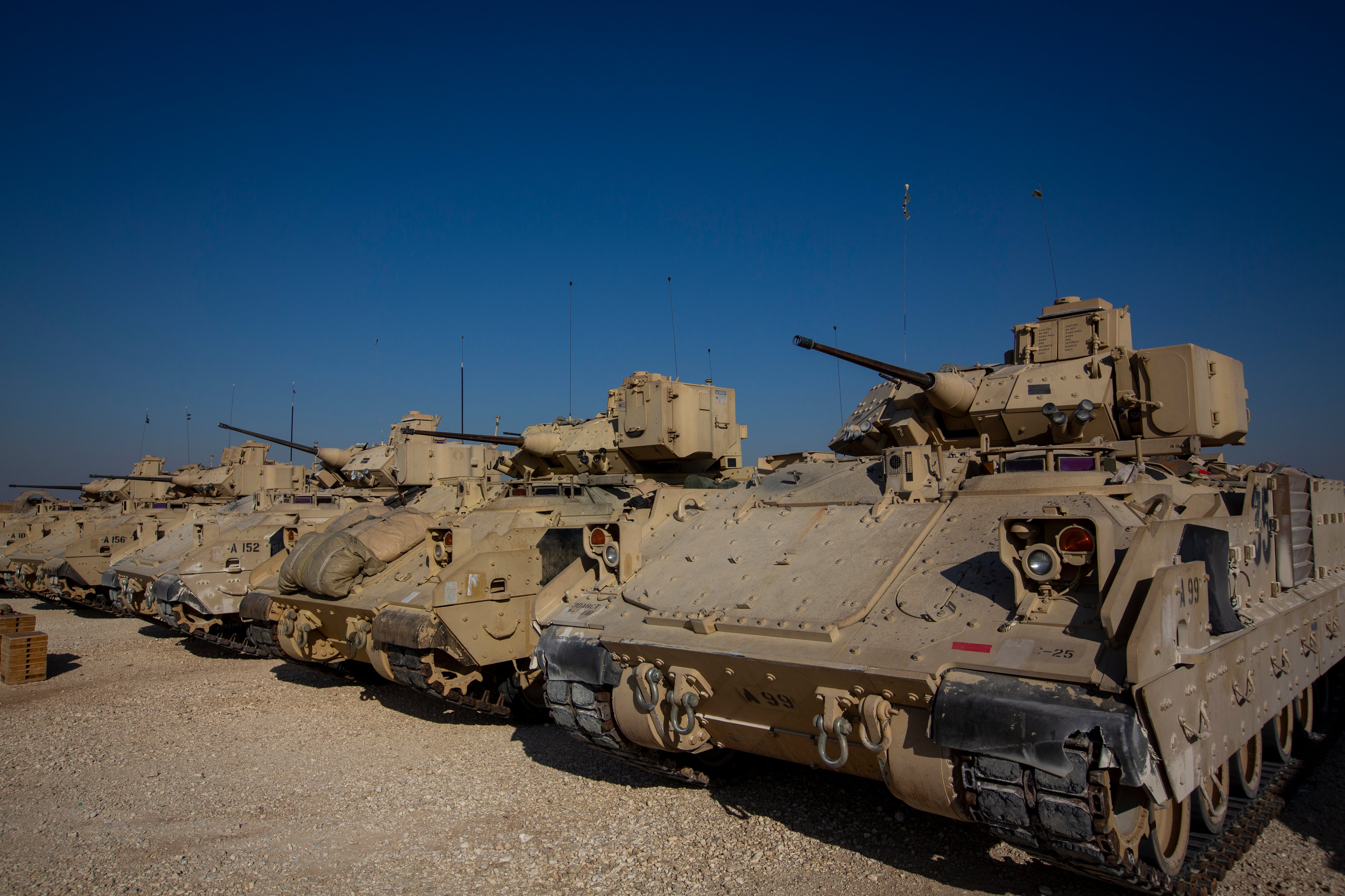 Bradley fighting vehicles