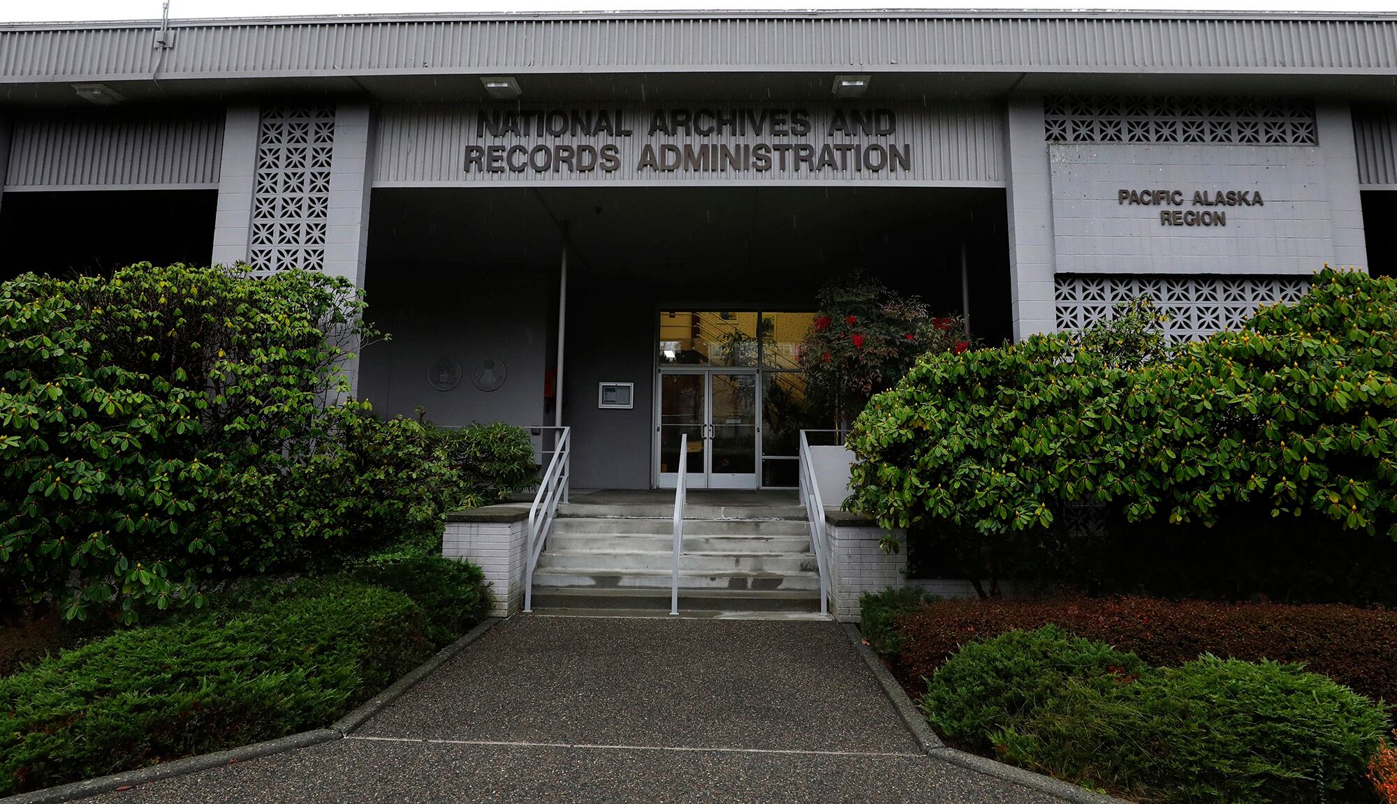 This Jan. 23, 2020, photo shows the National Archives on Sand Point, Wash., that has about a million boxes of generally unique, original source documents and public records.