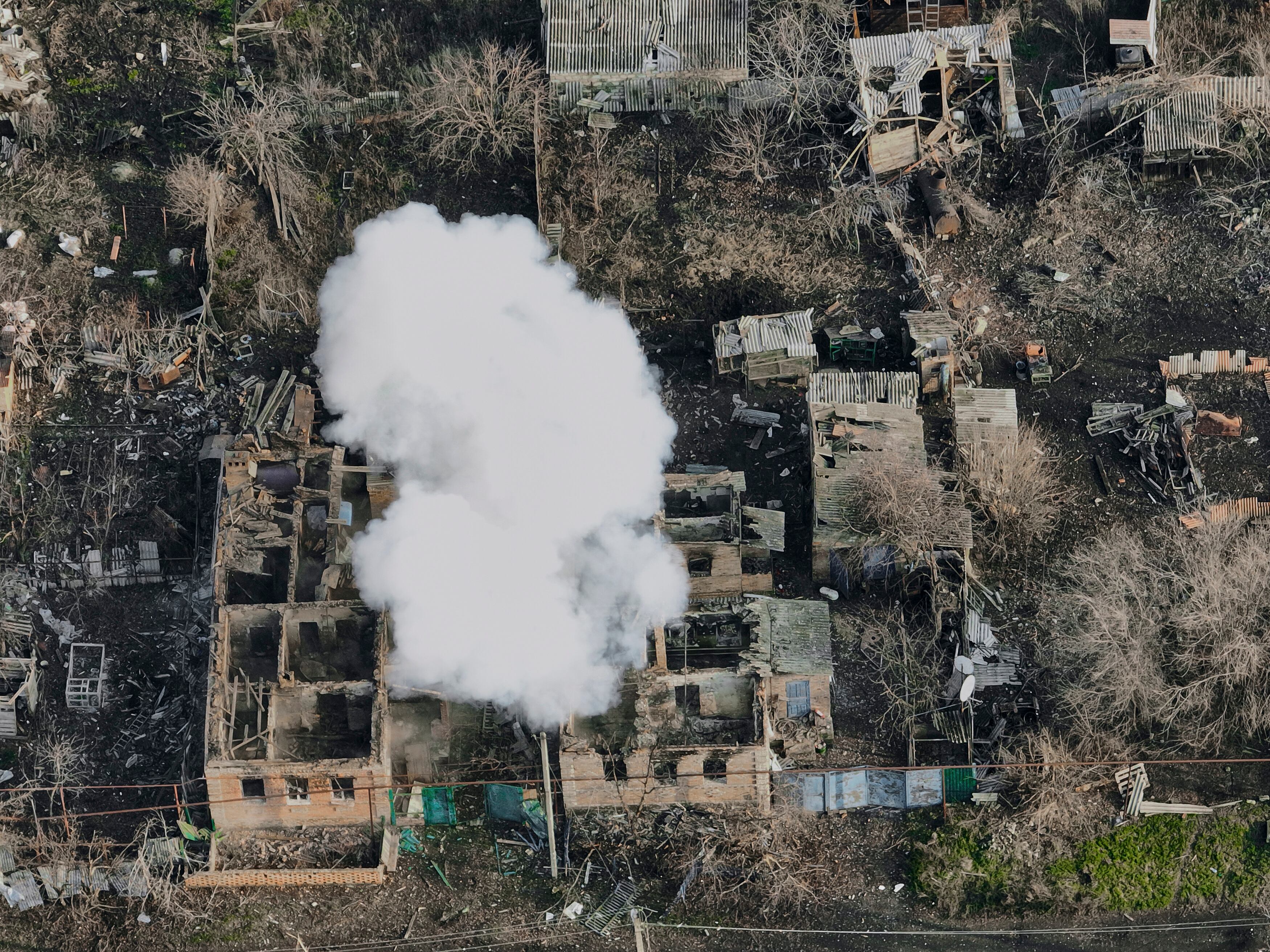 Smoke billows after Russian attacks in the outskirts of Bakhmut, Ukraine, Tuesday, Dec. 27, 2022.