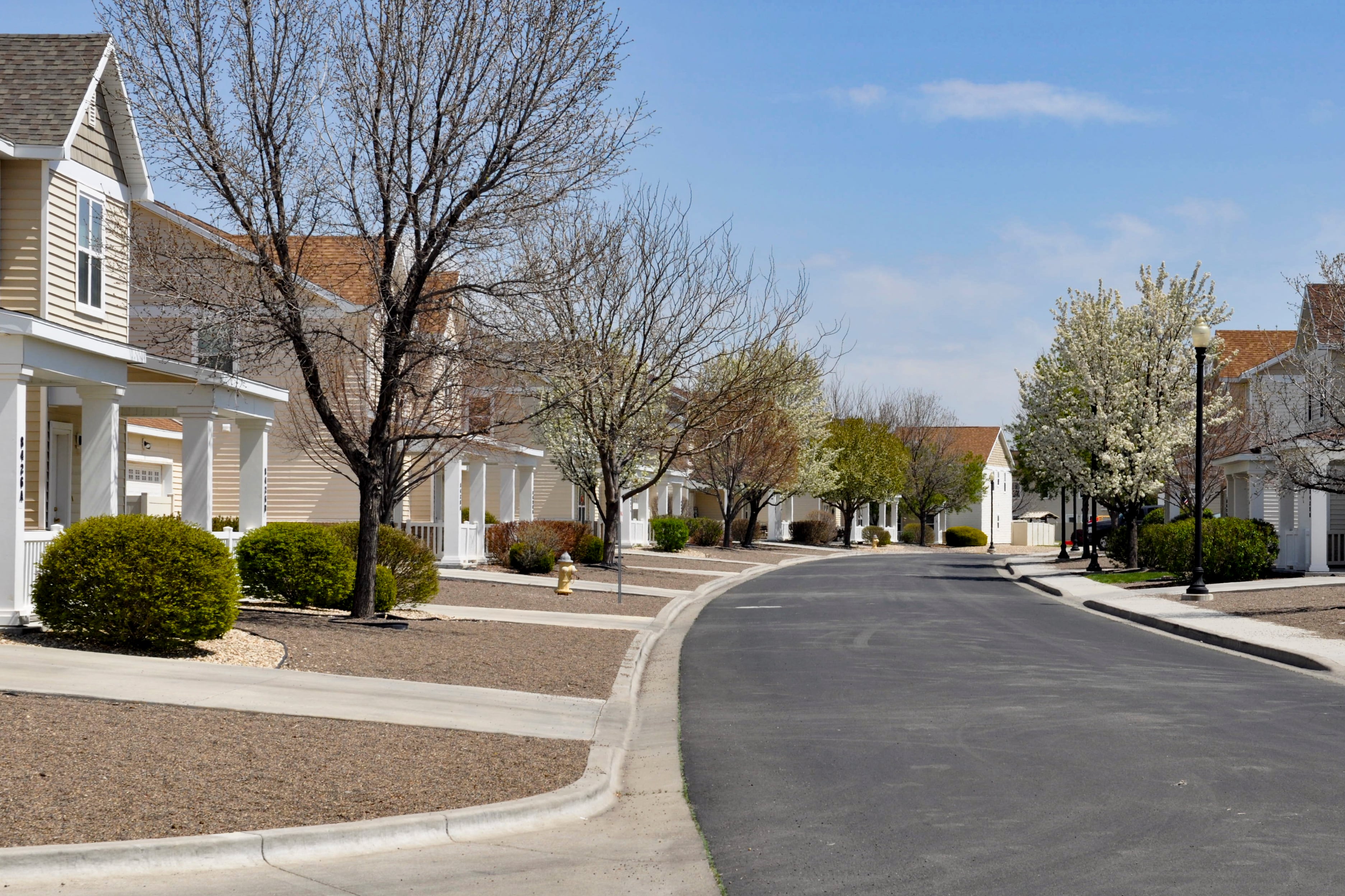 Housing for service members is shown at Mountain Home Air Force Base, Thursday, April 28, 2022.