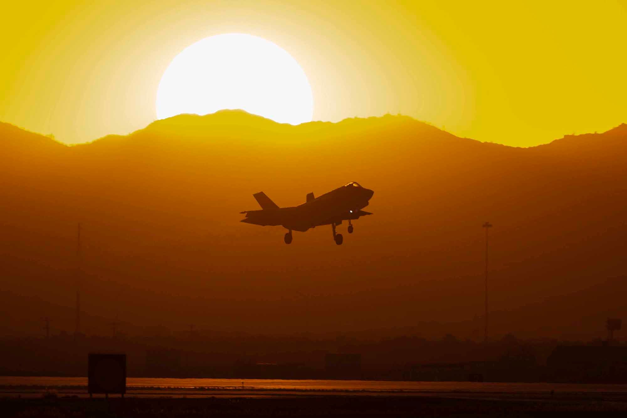 An F-35A Lightning II assigned to the 62nd Fighter Squadron prepares to land, Nov. 2, 2020, at Luke Air Force Base, Ariz.