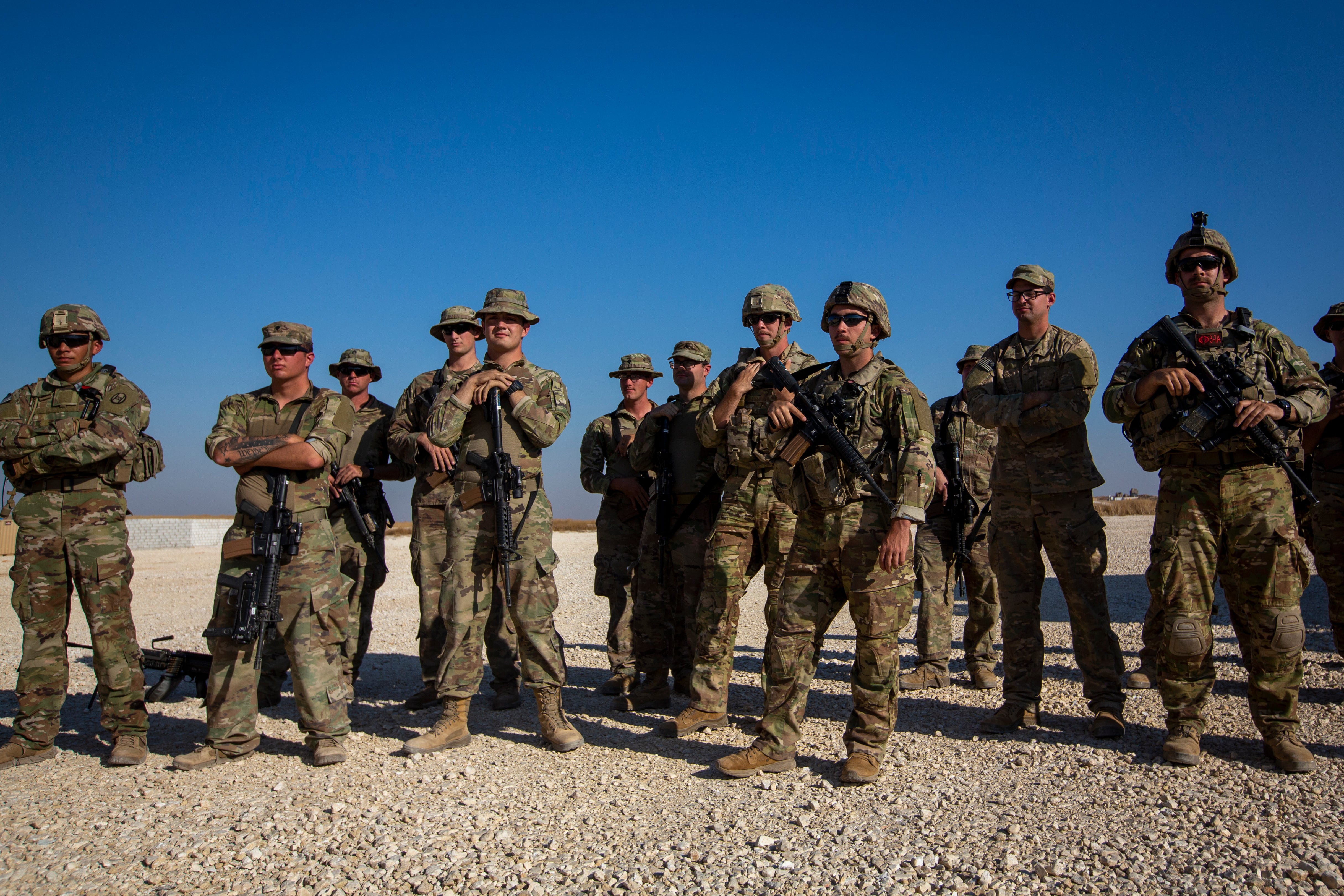 Crewmen of Bradley fighting vehicles