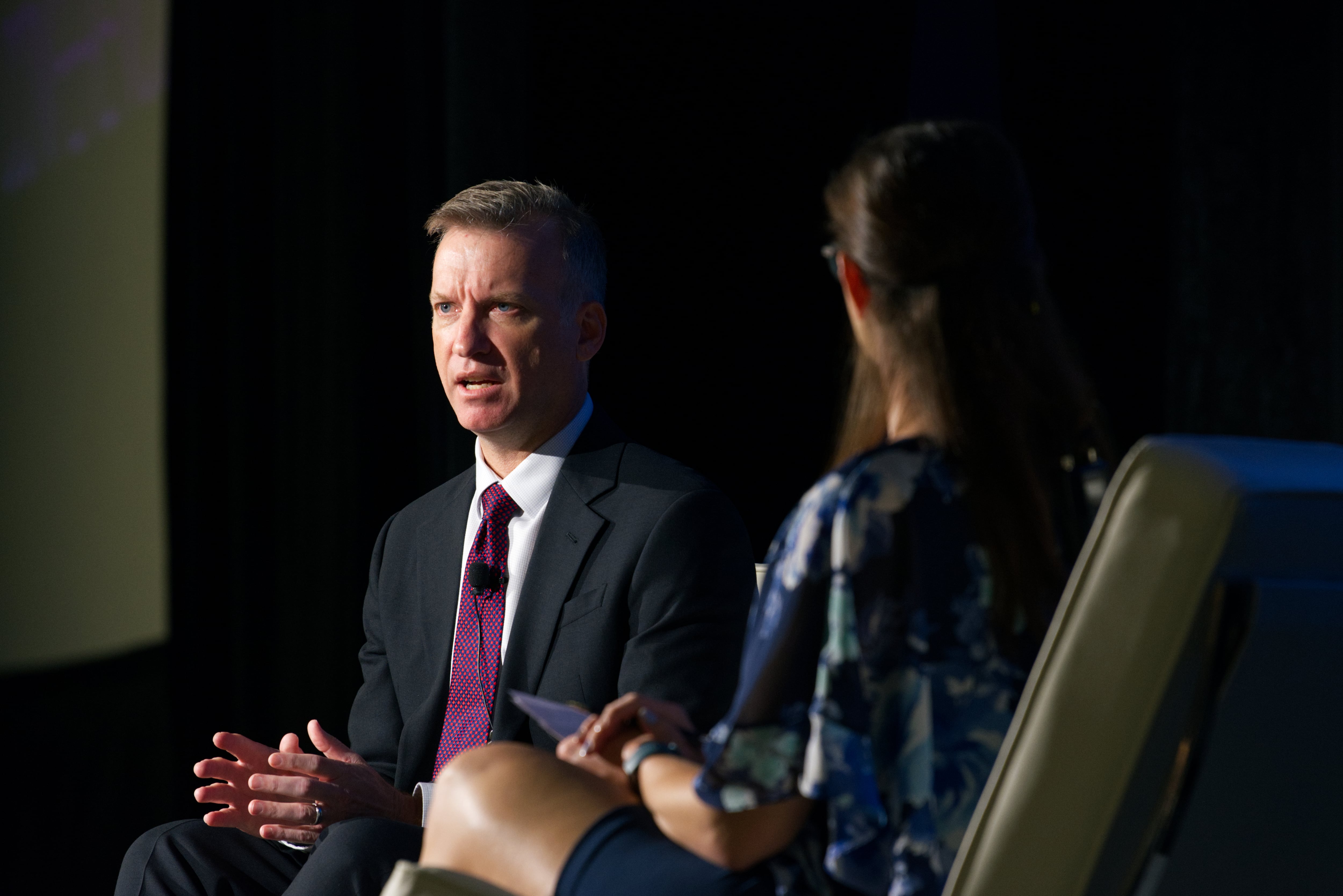 Undersecretary of the Navy Erik Raven discusses the state of the U.S. Navy on Sept. 7 at the annual Defense News Conference.