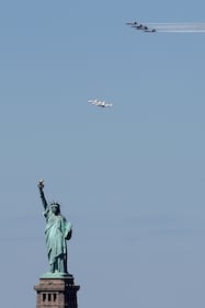 Blue Angels, Thunderbirds, New York City flyover, tribute to first responders