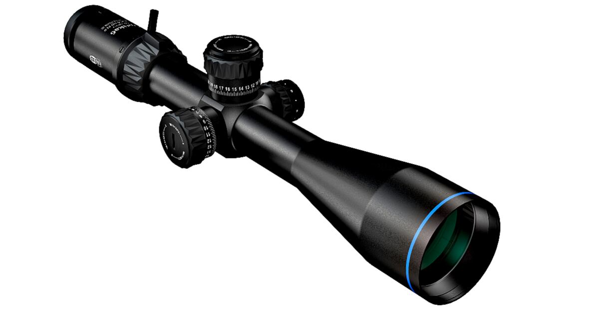 The Optika6 Shooting series is available with numerous illuminated and non-illuminated first focal plane reticle options, including new DichroTech reticles, which feature battery-free illumination in varying light conditions. The 30mm Shooting series is available in the following models: 1-6x24, 3-18x50, 3-18x56 and 4.5-27x50.  There is also a 34mm 5-30x56 model with ED glass to eliminate chromatic aberration at high magnification.