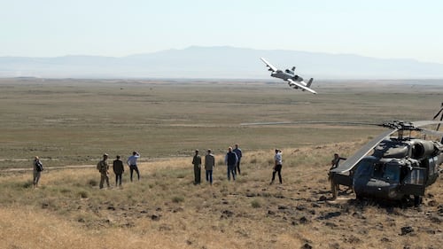 A-10 Thunderbolt IIs train at the Idaho Army National Guard's Orchard Combat Training Center south of Boise on Aug. 19, 2019.