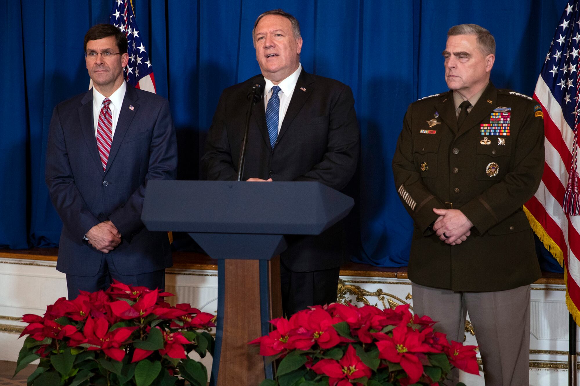 Mike Pompeo, Mark Esper, Mark Milley